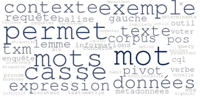 Lexique pour l'utilisation de logiciels de textométrie